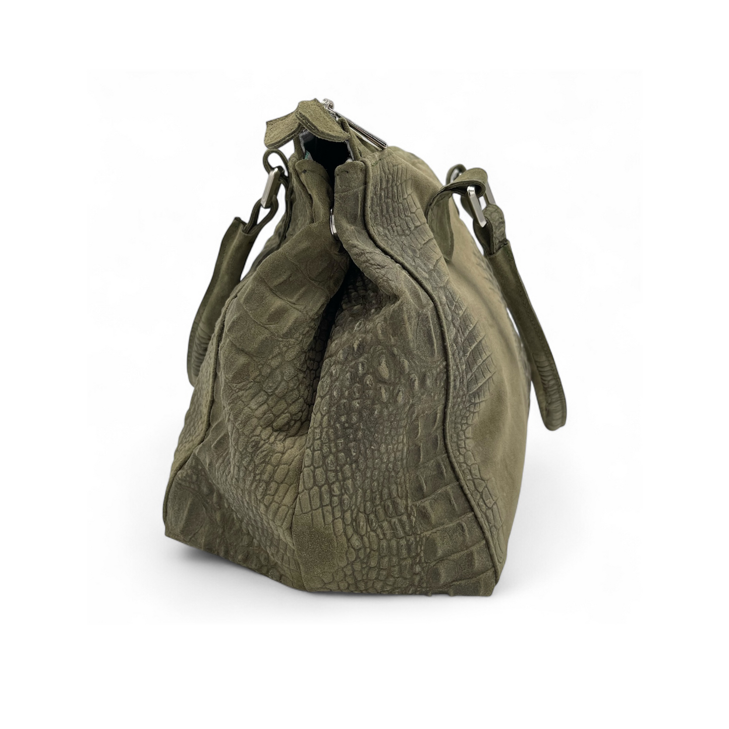 Lady Bag suede verde militare