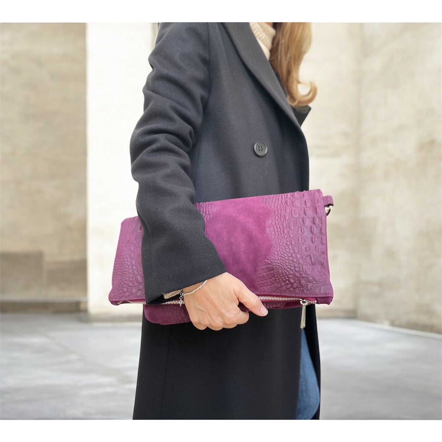 Ninety suede prugna