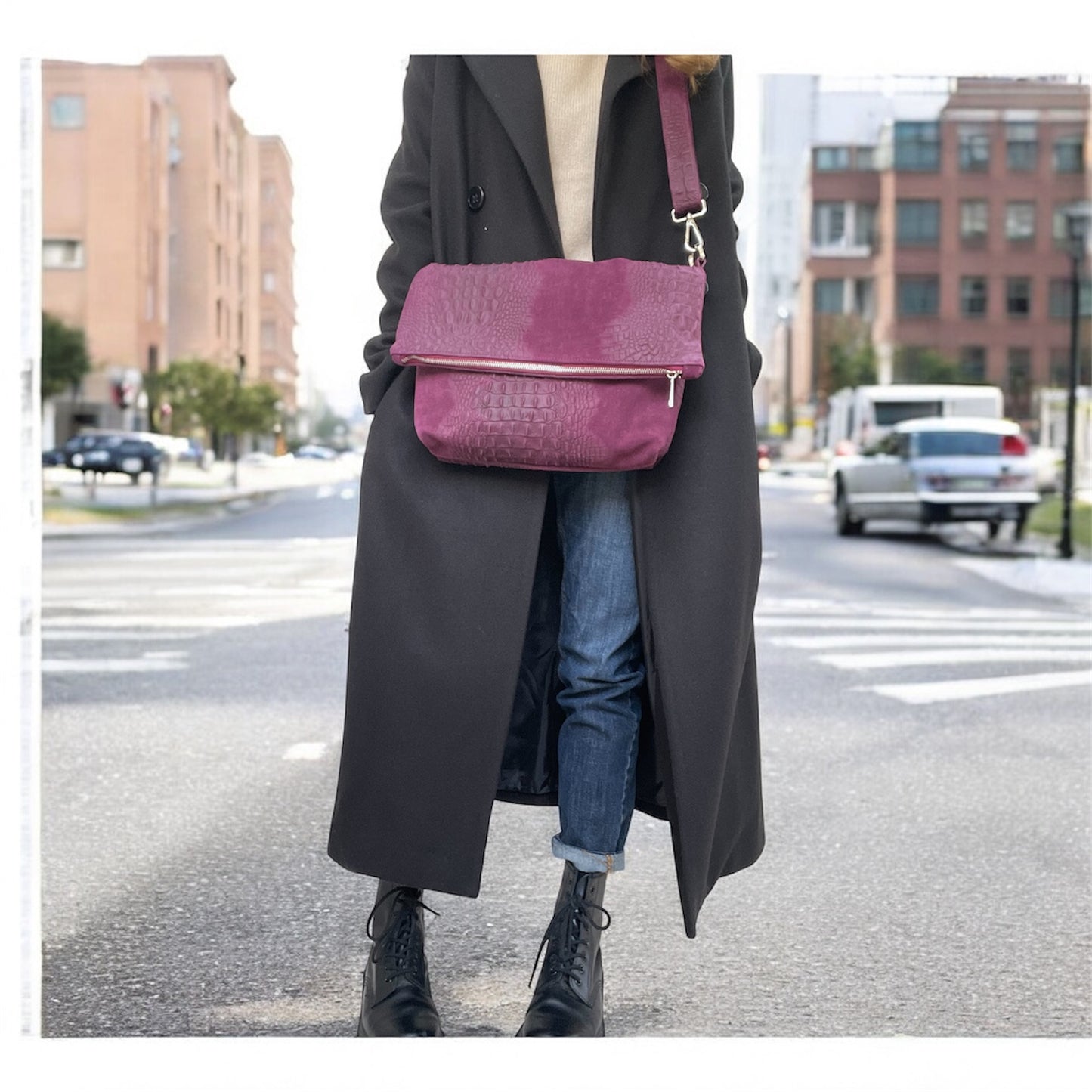 Ninety suede prugna