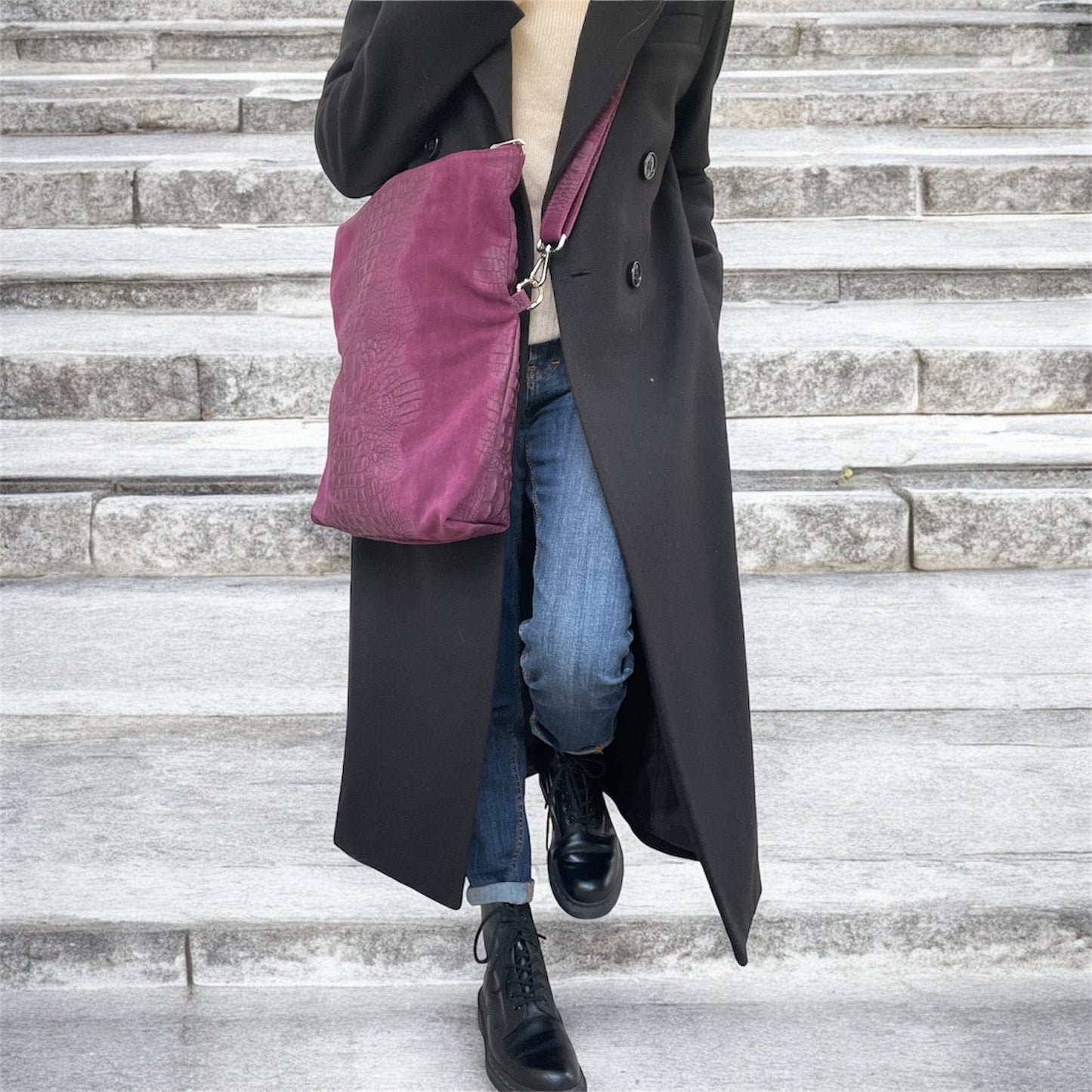 Ninety suede prugna