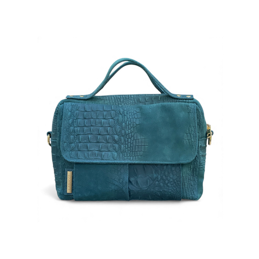 Pepita suede ottanio