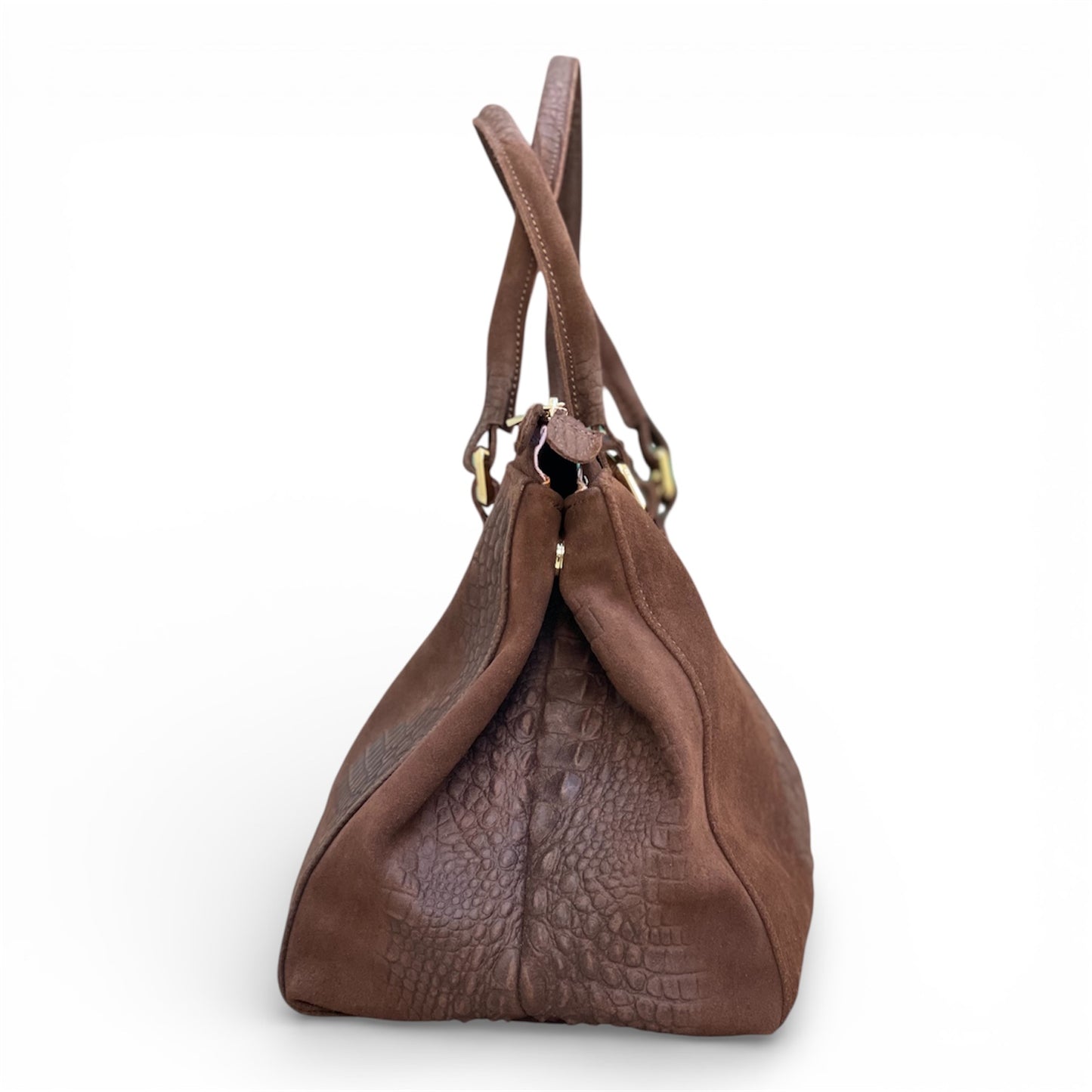 Lady Bag in suede cioccolato