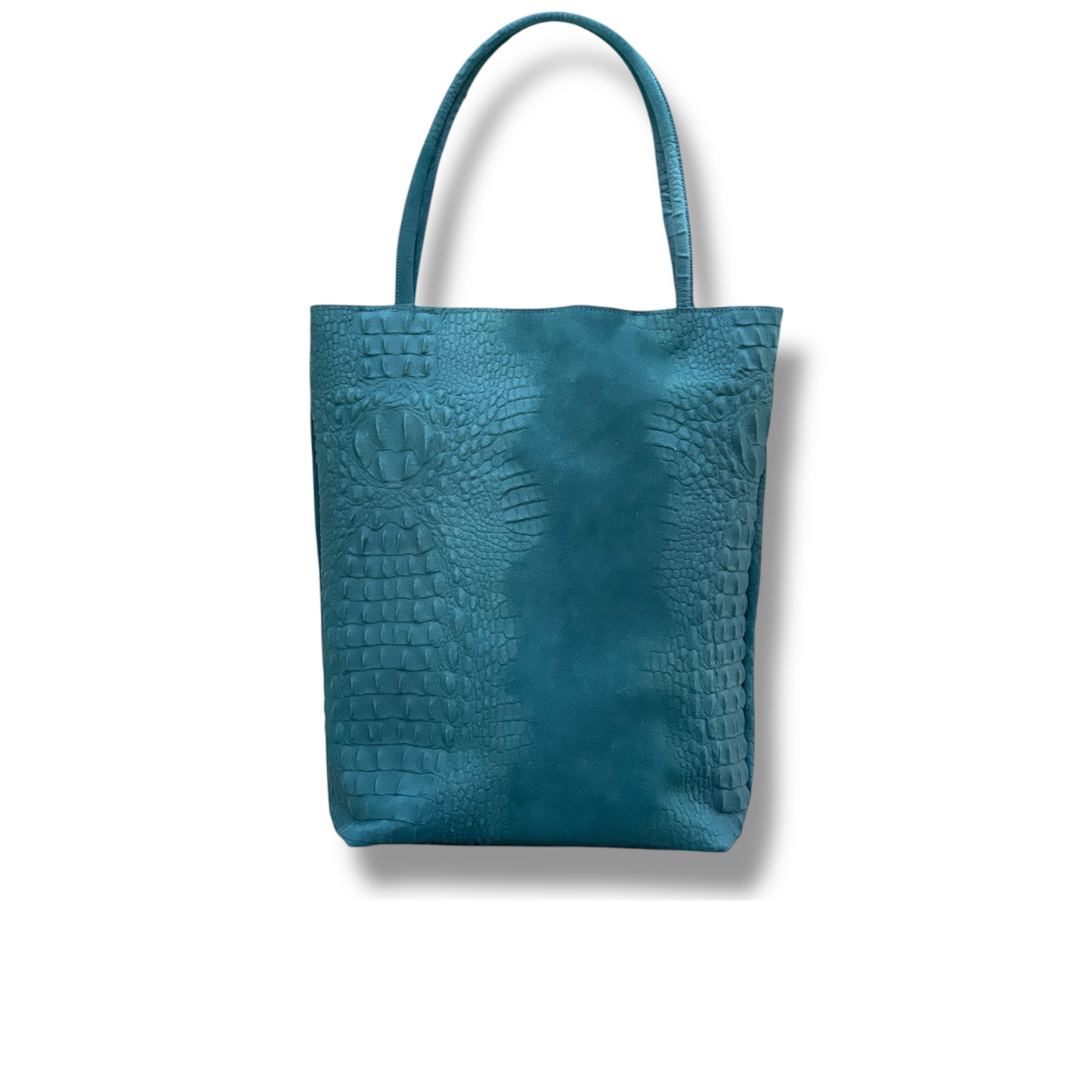 Weekly in suede e alligatore ottanio
