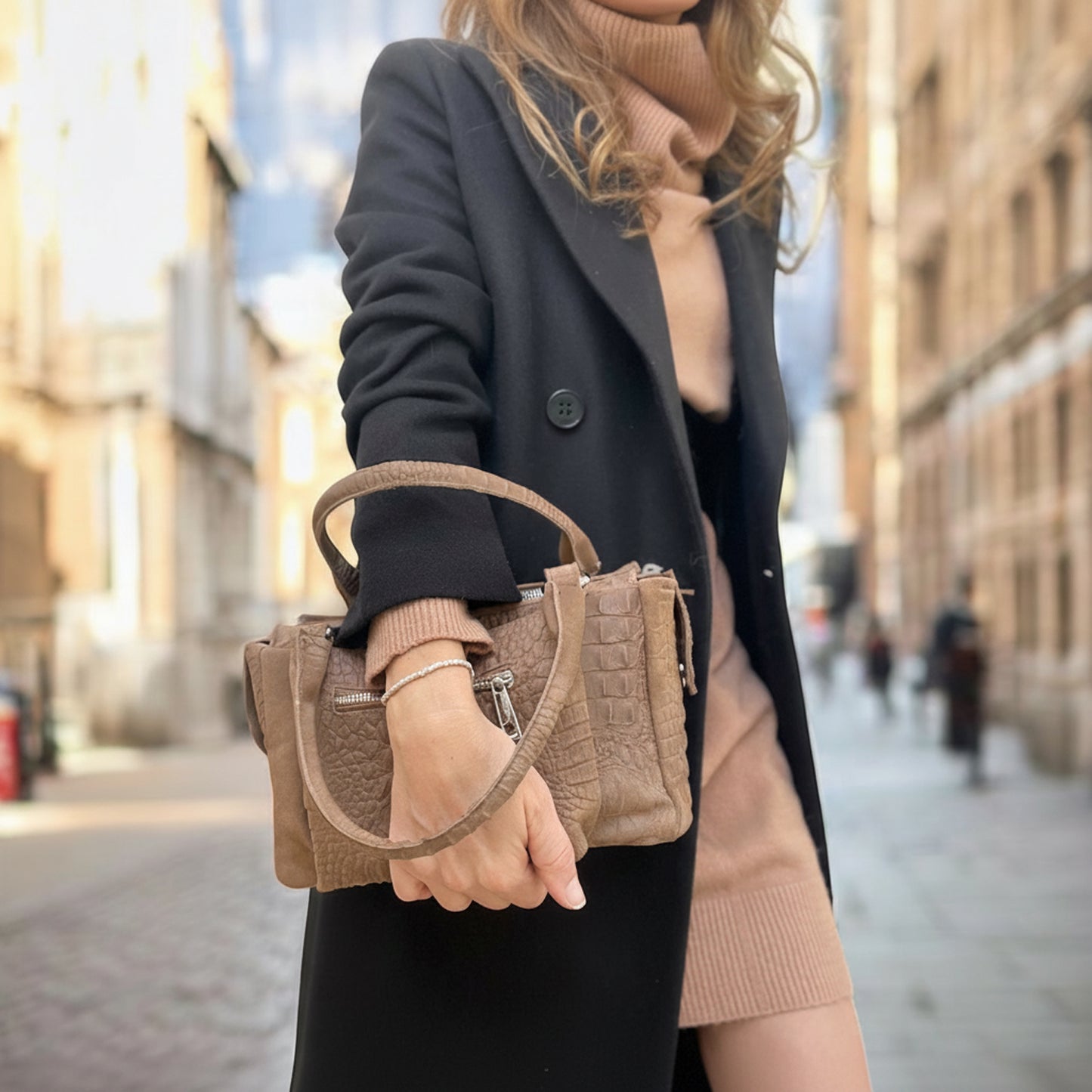 Fairy Bag suede caramello