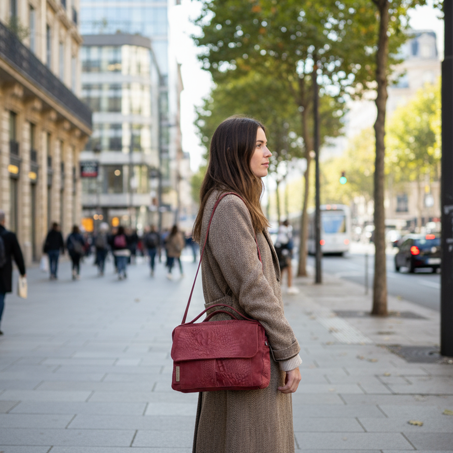 Pepita suede ruggine