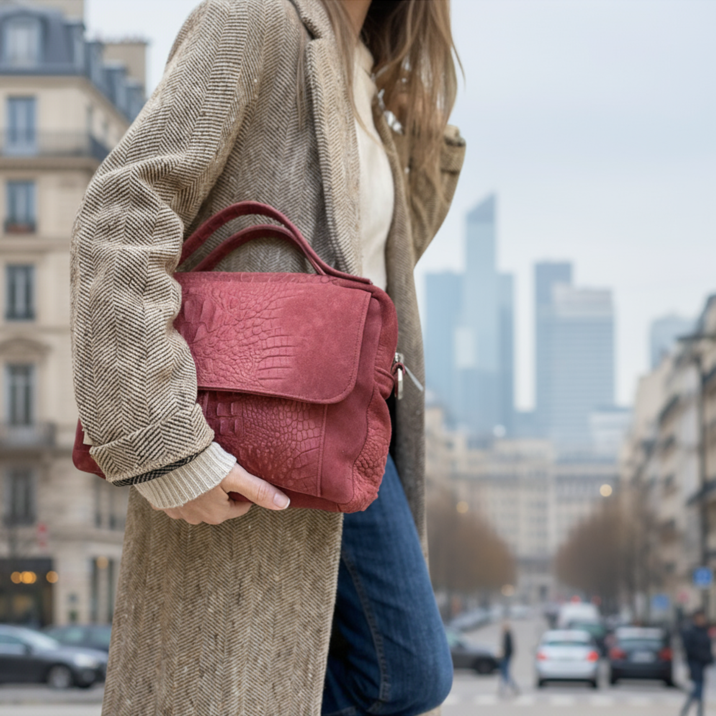 Pepita suede ruggine