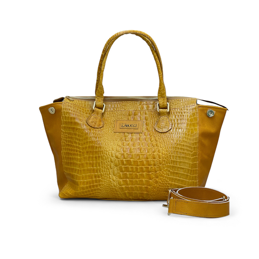 Lady Bag alligatore ocra