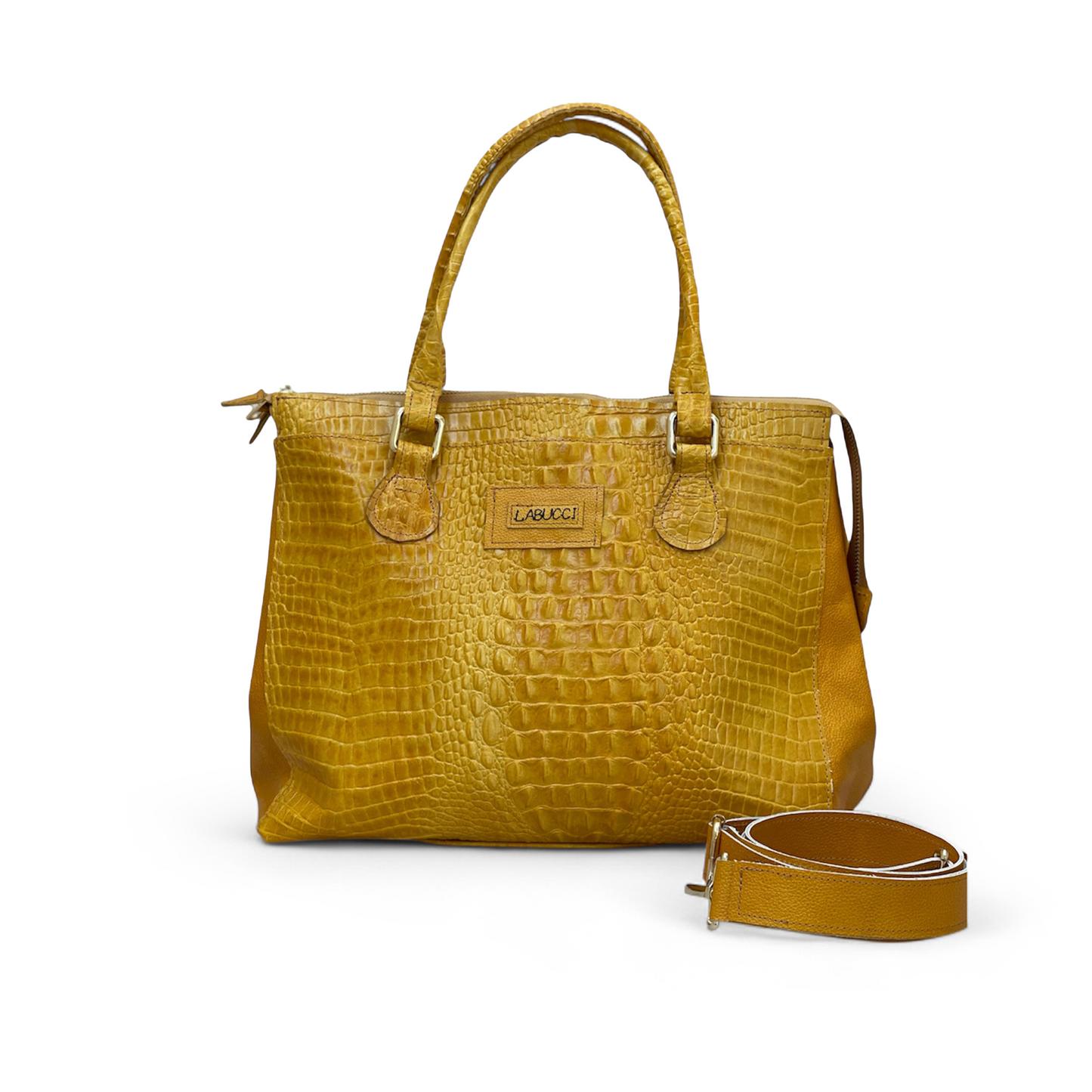 Lady Bag alligatore ocra