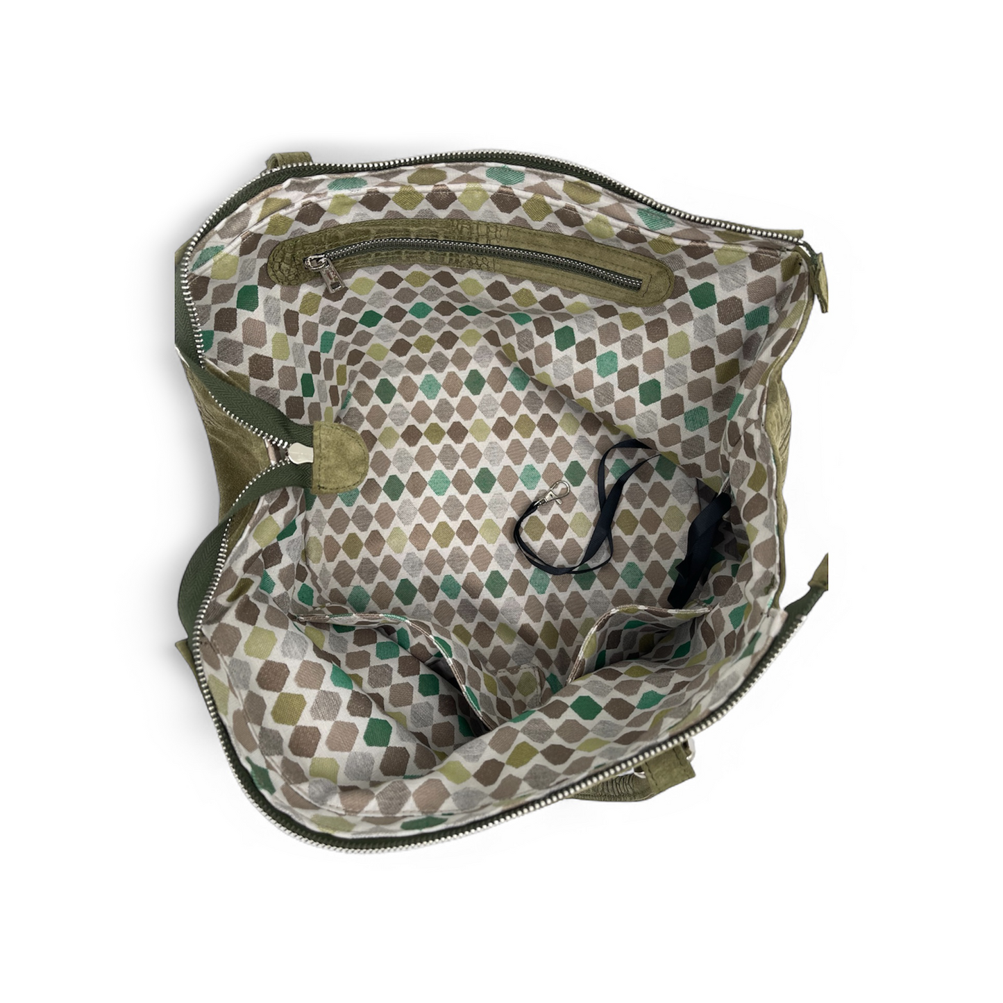 Lady Bag suede verde militare