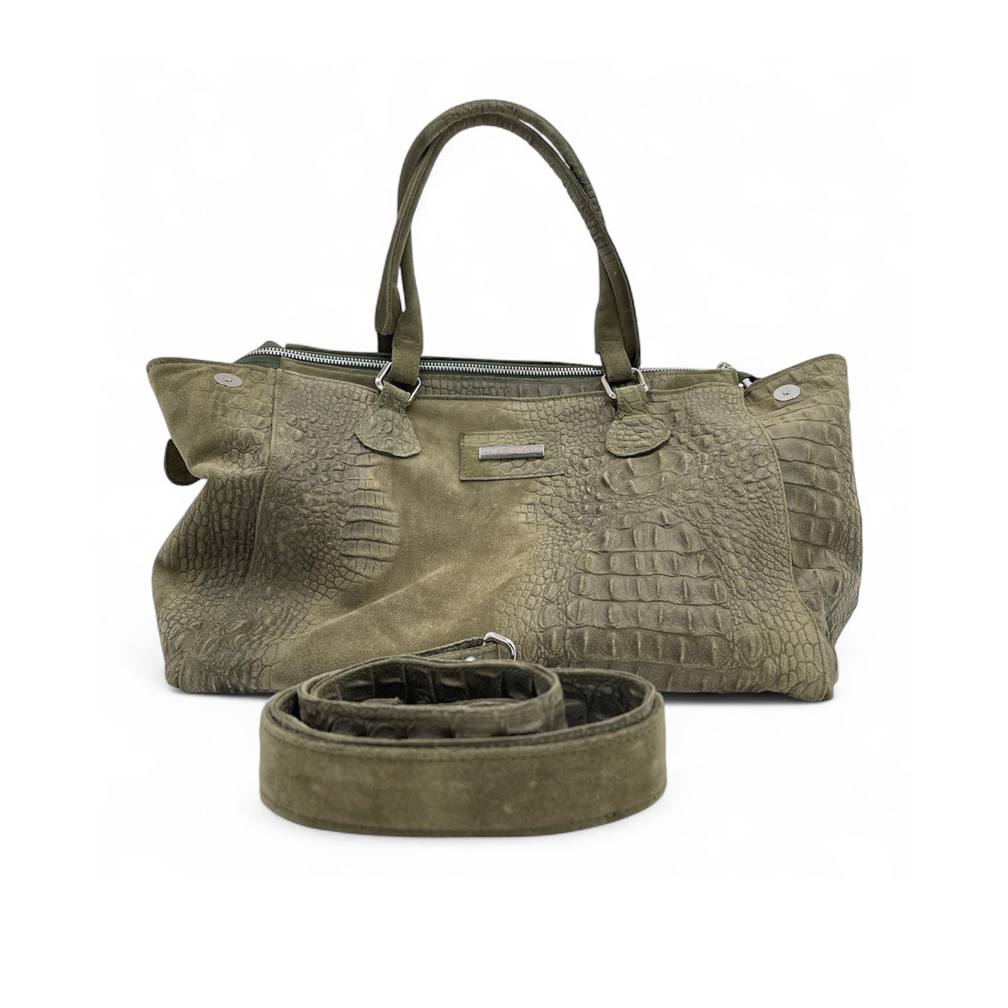 Lady Bag suede verde militare