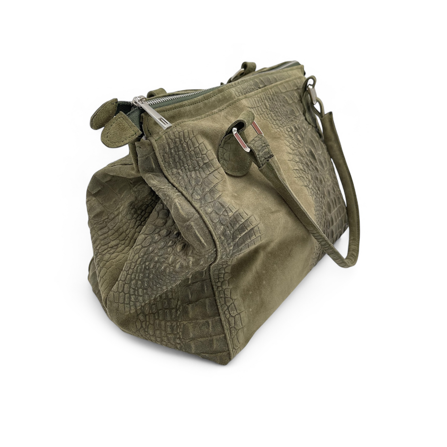 Lady Bag suede verde militare