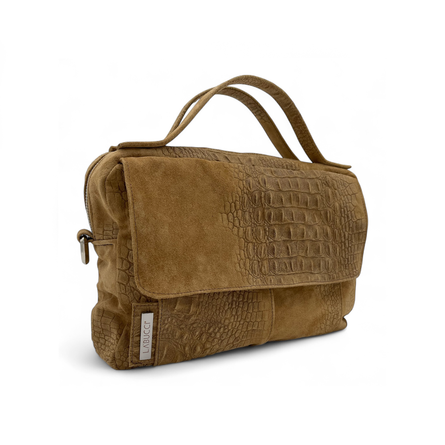 Pepita suede caramello