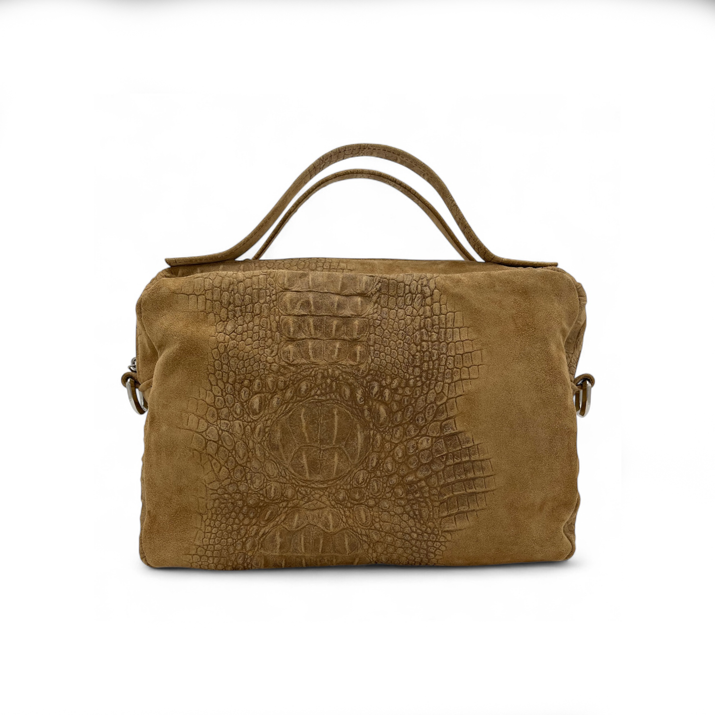 Pepita suede caramello